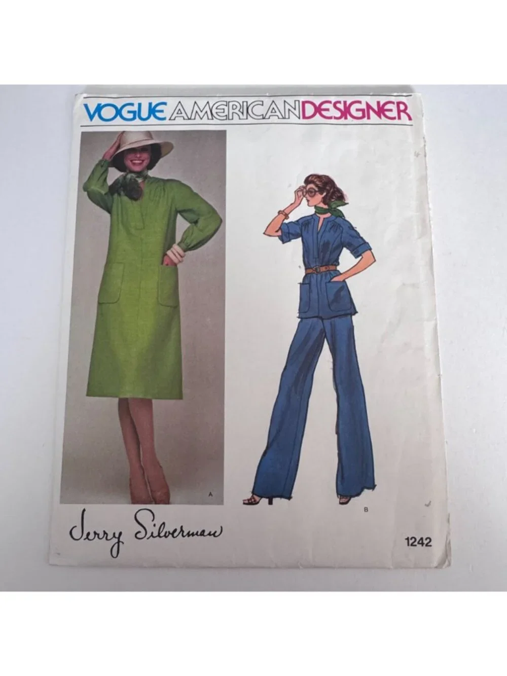 Vogue Sewing Pattern 1242 American Designer Jerry Silverman Dress Pants 10 Uncut